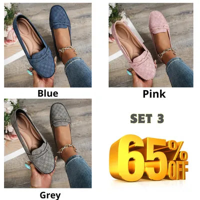 🔥 LAST DAY 60% OFF - Women's Plus-size Stitched Smiley Loafers