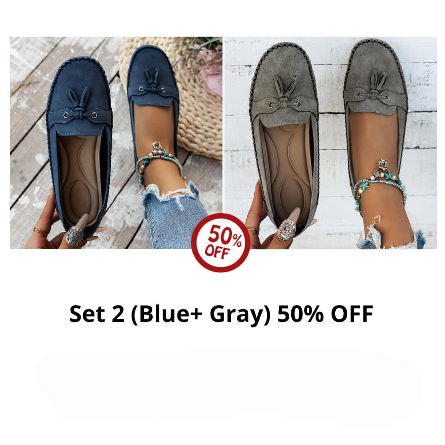 🔥Last Day 50% OFF🔥 Solid Color Flat Shoes, Lightweight, Anti-Slip, Breathable, Orthopedic, Casual, Plain Toe For Women