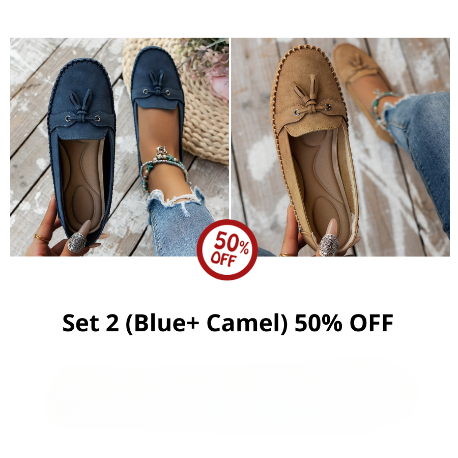 🔥Last Day 50% OFF🔥 Solid Color Flat Shoes, Lightweight, Anti-Slip, Breathable, Orthopedic, Casual, Plain Toe For Women