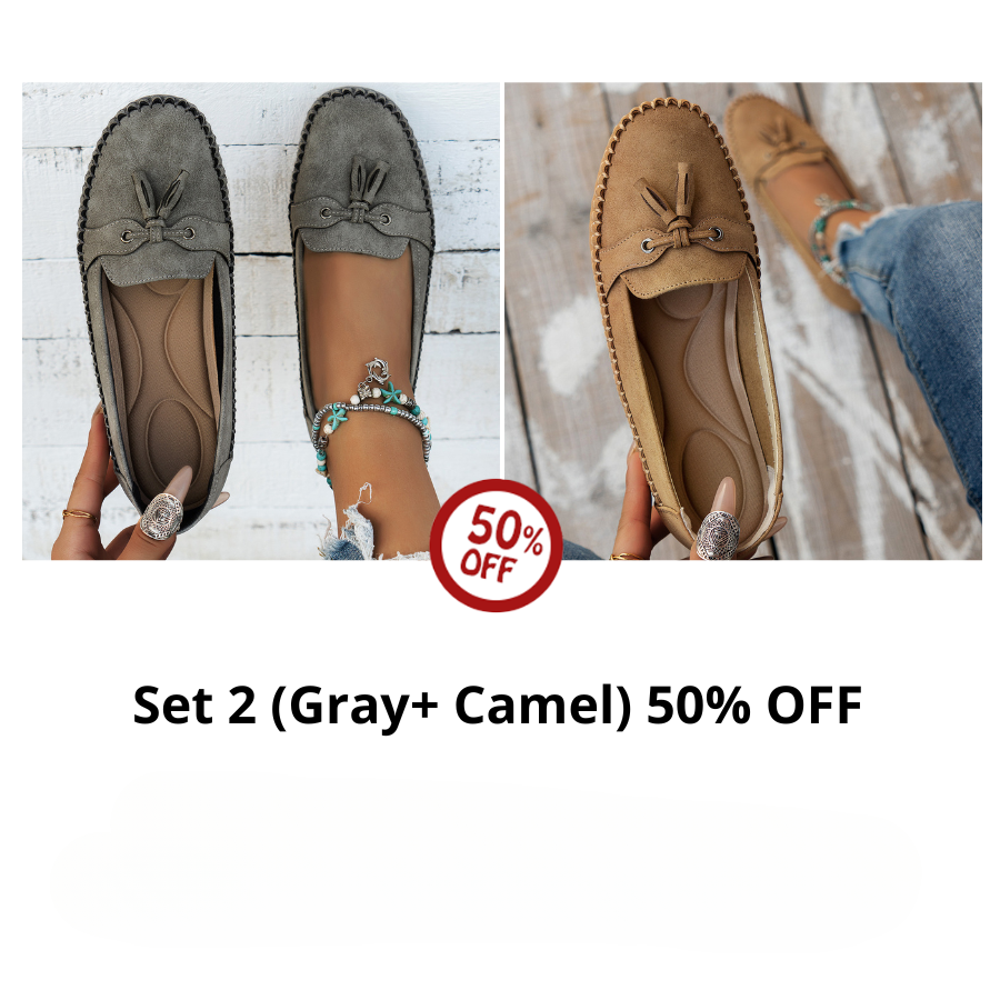 🔥Last Day 50% OFF🔥 Solid Color Flat Shoes, Lightweight, Anti-Slip, Breathable, Orthopedic, Casual, Plain Toe For Women