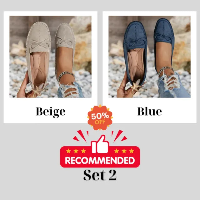 💥LAST DAY SALE 60% OFF🔥 Women's Orthopedic Leather Flats – Lightweight, Breathable