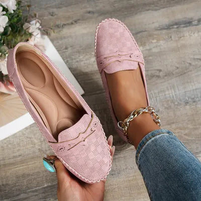 🔥 LAST DAY 60% OFF - Women's Plus-size Stitched Smiley Loafers