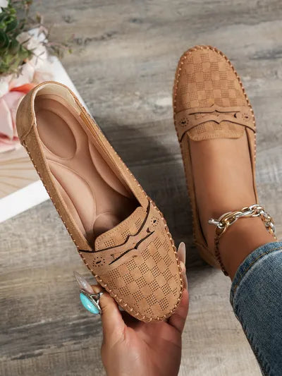 🔥 LAST DAY 60% OFF - Women's Plus-size Stitched Smiley Loafers
