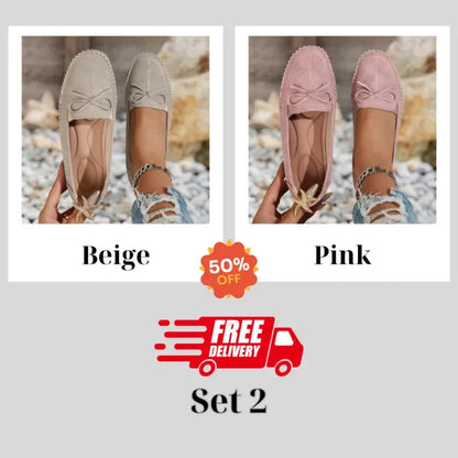 💥LAST DAY SALE 60% OFF🔥 Women's Orthopedic Leather Flats – Lightweight, Breathable