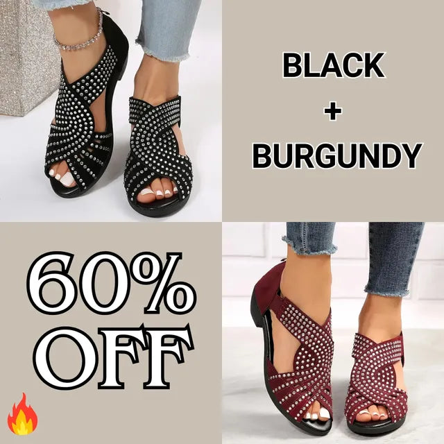 🔥Last Day Promotion 70% OFF🔥GlowStep™ Orthopedic Low Heel Cut-Out Sandals